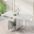 Modern Style Foldable Table Set 1/2/3/7 Pieces Dining Set for Home