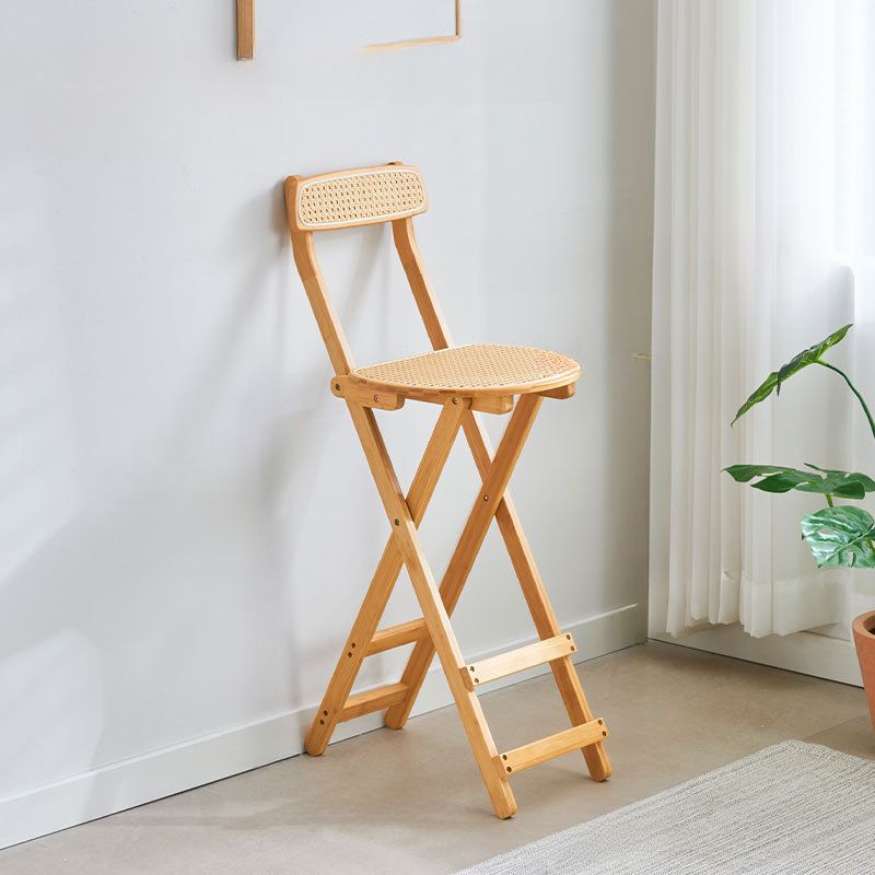 Tropical Cocoa/Natural Color Willow Space-saving Bistro Stool