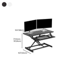 Casual Engineered Wood Notebook Stand with Adjustable Height and Shelves
