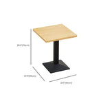 Veneer Dining Table with Pedestal Base, Rainproof Durability, Square Top for 2-seater