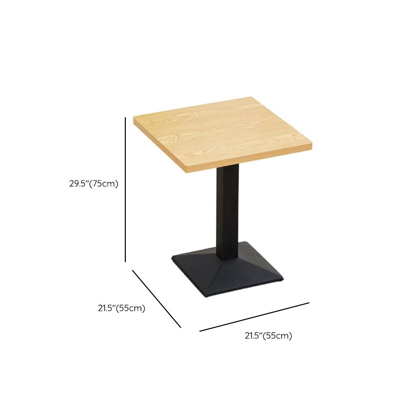 Veneer Dining Table with Pedestal Base, Rainproof Durability, Square Top for 2-seater