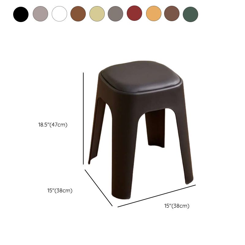 Modish Solid Color Accent Stool in Dove Grey/Light Green/Sepia with Legs and Upholstered Seat