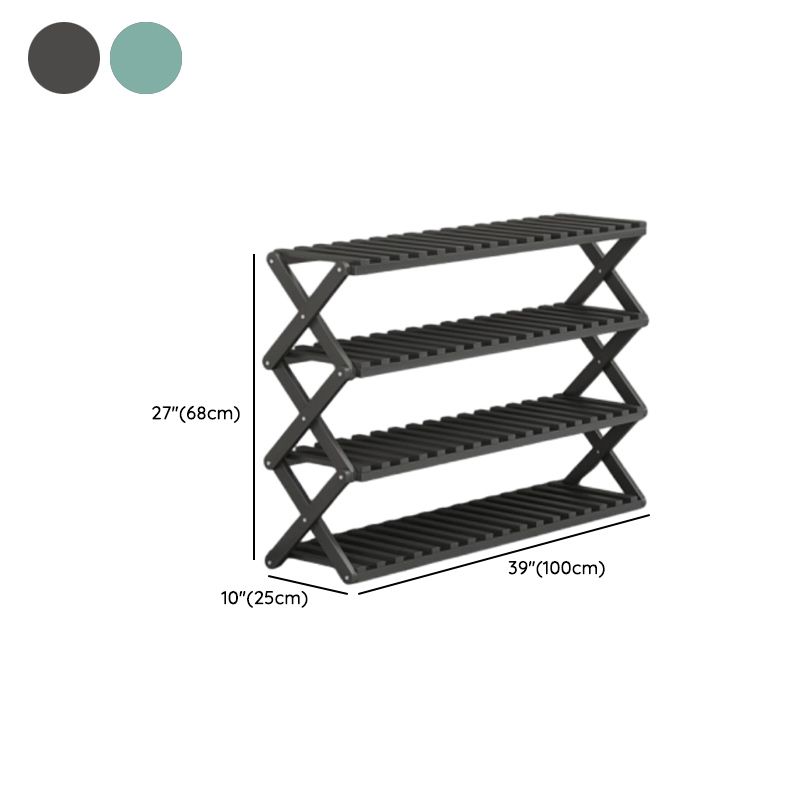 Art Deco Bambusa Rectangle Shoe Rack with 6/4/5 Shelves, Capacity for 1-30 Pairs, Drawing Room