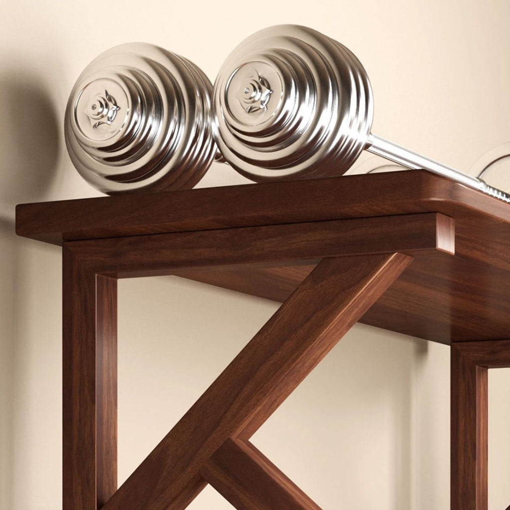 Gaming Computer Desk in Minimalist Style with Crack Resistant Sled Base and Independent Structure Featuring Wire Management in Solid Wood