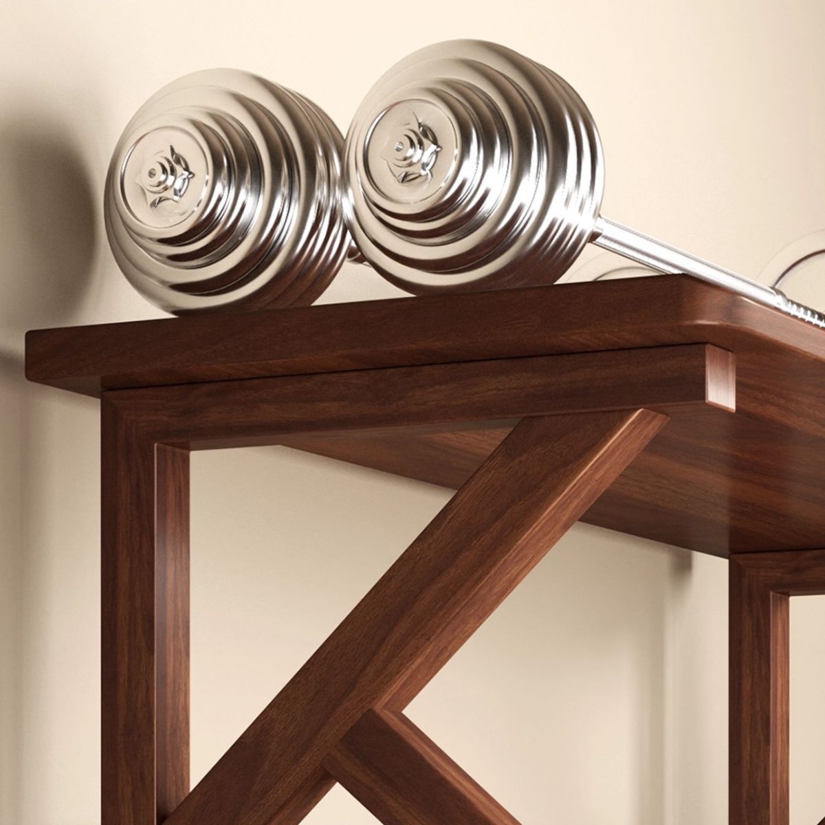 Gaming Computer Desk in Minimalist Style with Crack Resistant Sled Base and Independent Structure Featuring Wire Management in Solid Wood