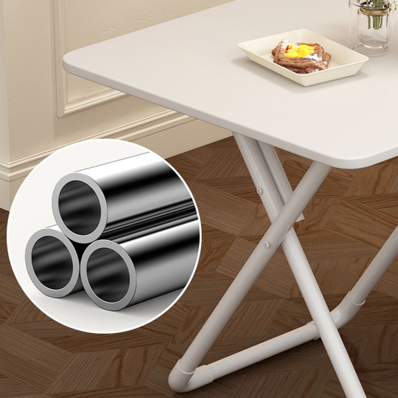 Laminate Dining Table with Crossed Legs, Foldable Square Top for 2-seater, Anti-Fouling