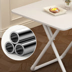 Laminate Dining Table with Crossed Legs, Foldable Square Top for 2-seater, Anti-Fouling