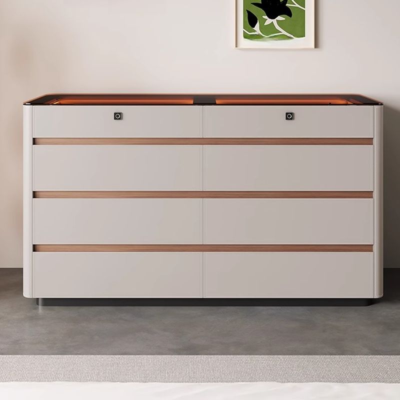 Light Gray Modern & Contemporary Timber Solid Color Jewelry Armoire