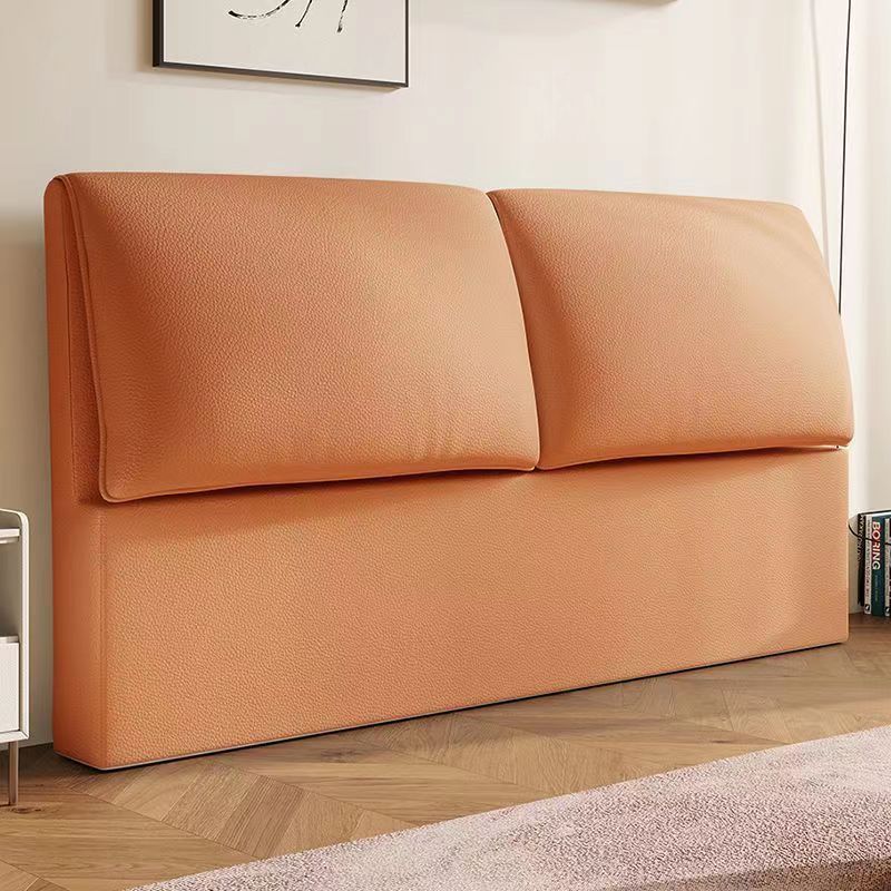 Trendy Panel Headboard in Natural Wood with No Distressing, Rectangle Shape for King/Queen/Full Bed, Cotton Upholstery, Standard Height