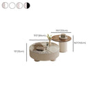 Simplistic Single Slate Side Table with Tripod Base in Chalk Circular Design and 2 Drawers