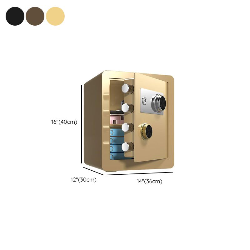 Steel Security Safe with Battery, Lockable with Keys and Shelves