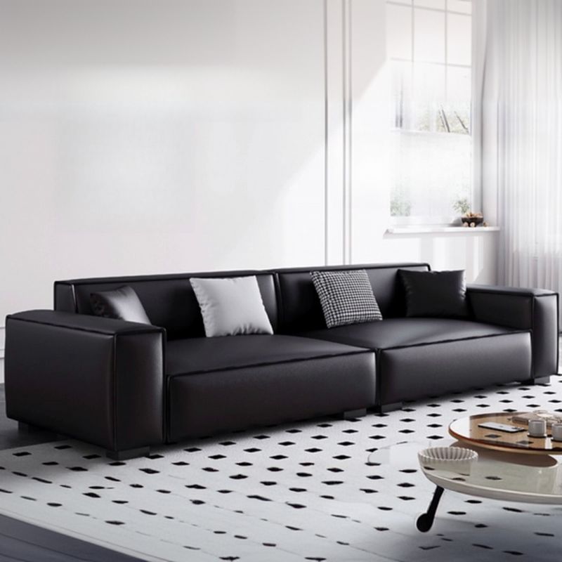 Drawing Room Standard Sofa/Single Sofa in Midnight Black with Armrest and 3 Pillows/1 Pillow
