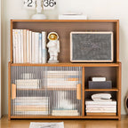 Organizing Shelf with 3-Shelf/2-Shelf/4 Shelves Vertical Opaque Glass Closed Back
