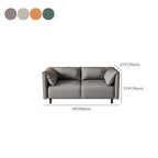 Drawing Room Loveseat with Light Gray/Olive Green/Amber Color Upholstery and Armrest