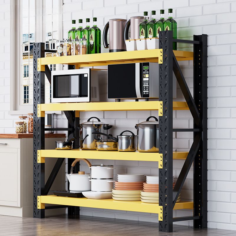 Butter Color Steampunk Warehouse Storage Rack, Fire-retardant for Garage