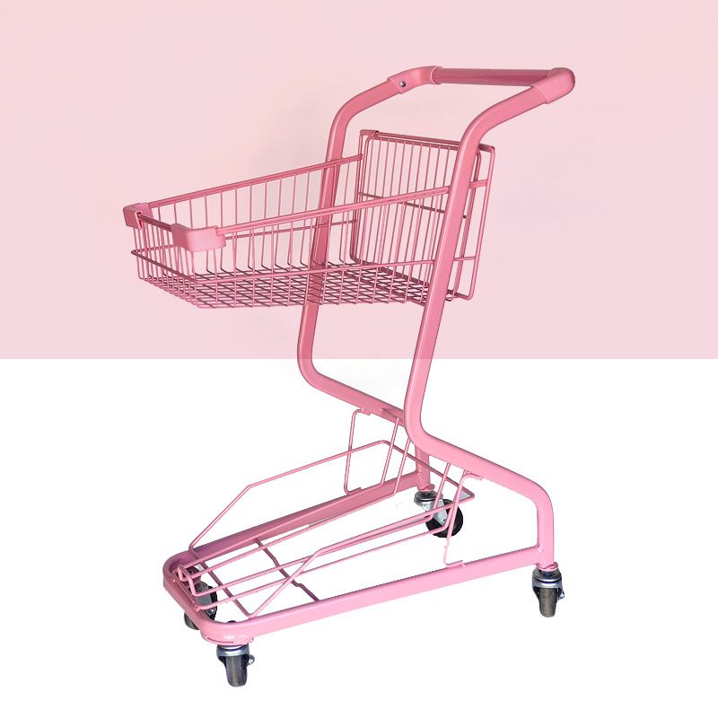 Durable Steel Shopping Cart for All Ages with 1 Shelf