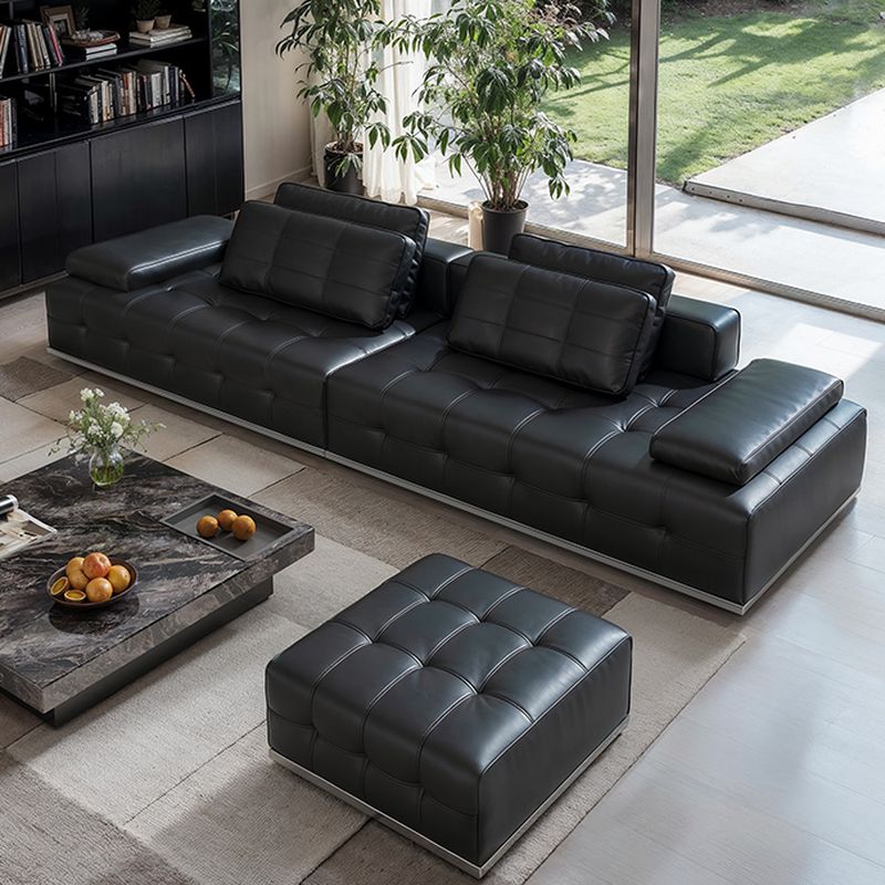 Tear Resistant Standard Sofa in Black with Arm