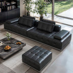 Tear Resistant Standard Sofa in Black with Arm