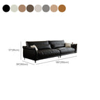 Drawing Room Standard Sofa in Pu Leather/Flannel with Blush/Mocha/Amber Color and Armrest