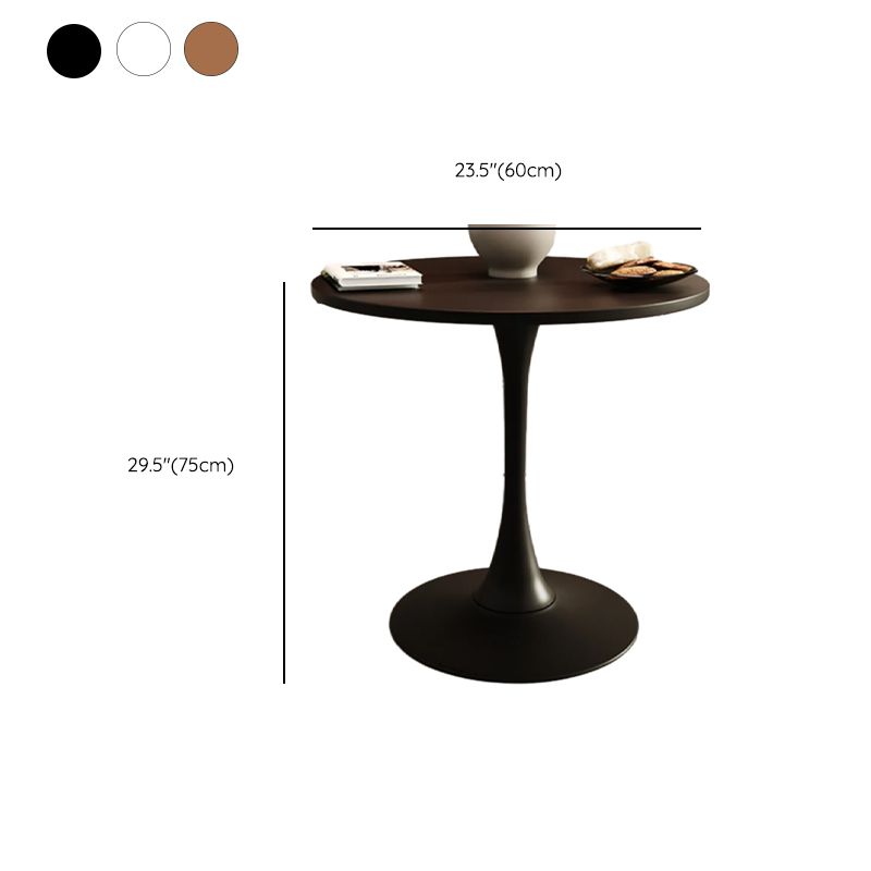 Composite Wood Dining Table with Pedestal Base, Scratch-proof, for 2-seater/Seating for 4