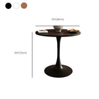 Composite Wood Dining Table with Pedestal Base, Scratch-proof, for 2-seater/Seating for 4