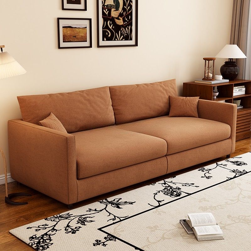 Drawing Room Standard Sofa in Light Gray/Dark Blue/Amber Color with Armrest