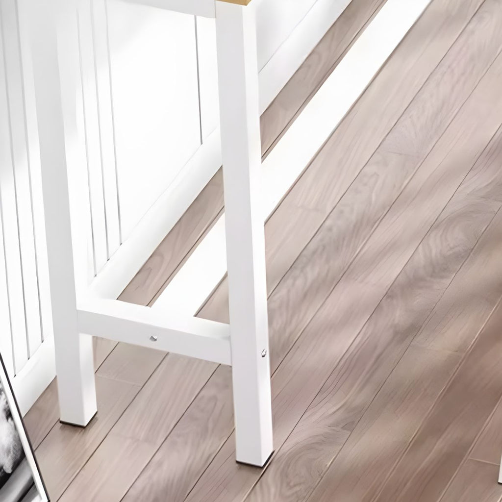 Modern Light Wood Rectangular Bar Set with Trestle Base and Counter Height (100cm)