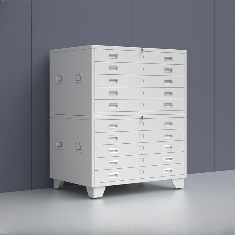 Art Deco Steel Non-flammable Horizontal Filing Cabinet/Vertical Filing Cabinet with Soft Close and Key Lock