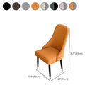 Art Deco Dinette Side Chair with Enclosed Back, Cushion Upholstery, Ink Alloy Legs, and Foot Pads