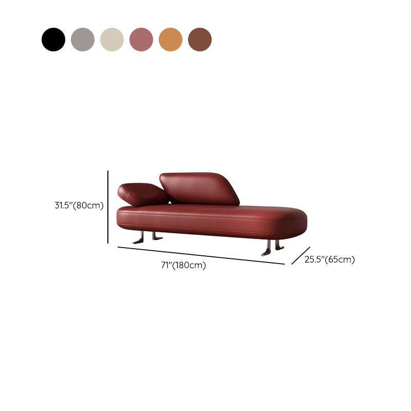Modern Simple Style Chaise Chair for Bedroom with Solid Color and Left Arm/Right-hand Arm