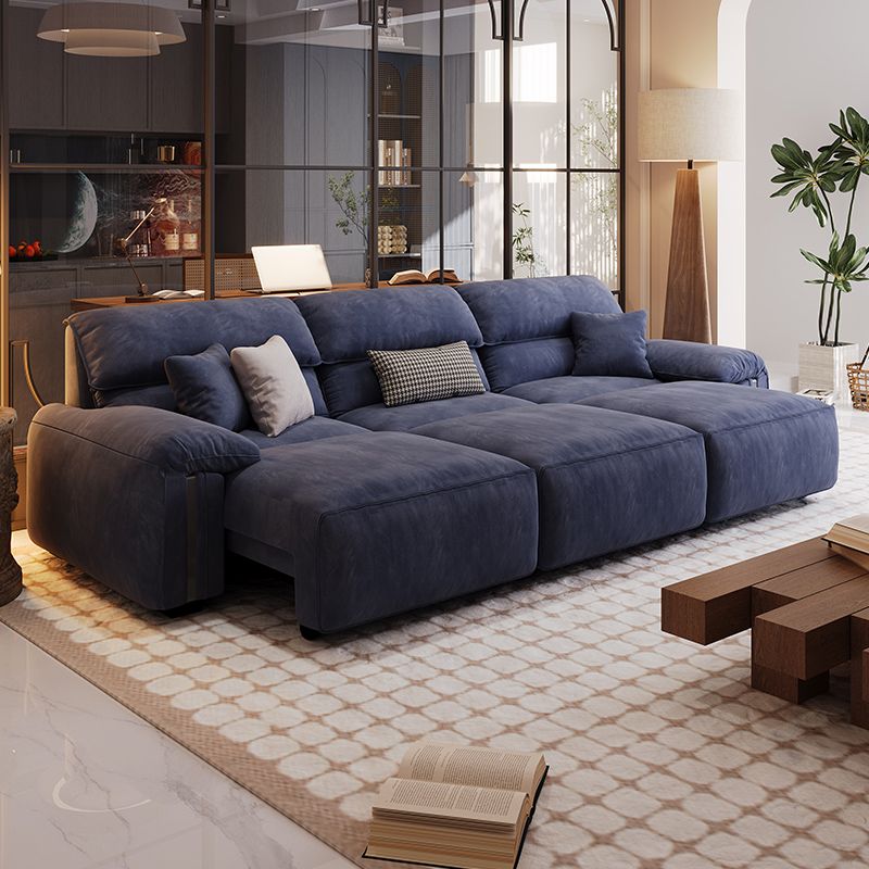 Water Resistant Midnight Black/Ivory/Ecru Solid Color Standard Sofa with 4 Pillows for Seats 2 in a Modern Simple Style
