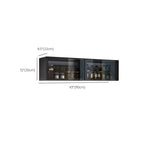 Modern Metal Wall Mount Above Fridge Cabinet with Repository