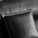 Contemporary Modern Solid Color Stain Resistant Standard/Single Sofa in Midnight Black, Seats 4/5/3 with 1 Pillow