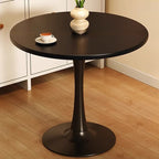 Composite Wood Dining Table with Pedestal Base, Stain Repellent, for 2-seater/Seating for 4