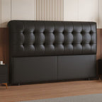 Trendy Panel Headboard with No Distressing, Piled Tufted Rectangle Design for King/Queen/Full Bed, Featuring Sponge Upholstery and Standard Height