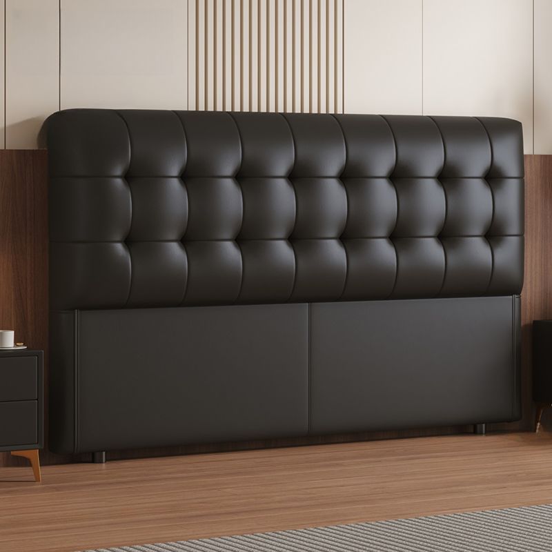 Trendy Panel Headboard with No Distressing, Piled Tufted Rectangle Design for King/Queen/Full Bed, Featuring Sponge Upholstery and Standard Height