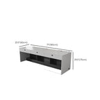Chalk/Cocoa/Wood Color Timber Desk with Scratch Resistant Surface, Drawers, CPU Storage, Cable Management, and Front Splash