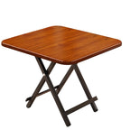 Composite Wood Dining Table with Crossed Legs, Scratch-proof, Foldable, Square Top for 2-seater