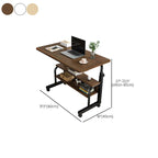 Trendy Manufactured Wood Laptop Cart with Adaptable Height and Casters, Stand Vertical Installation