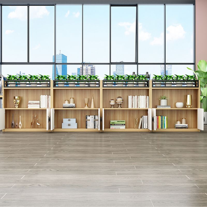 Trendy Laminate Base Cabinet with Stockroom Storage, Shelves, Locker, Hinges Door in 1-Wide Compartments