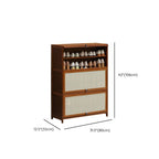 Tan Bamboo 9 Tiers/7 Tiers/5 Tiers Storage for Shoes with Dustproof Cover