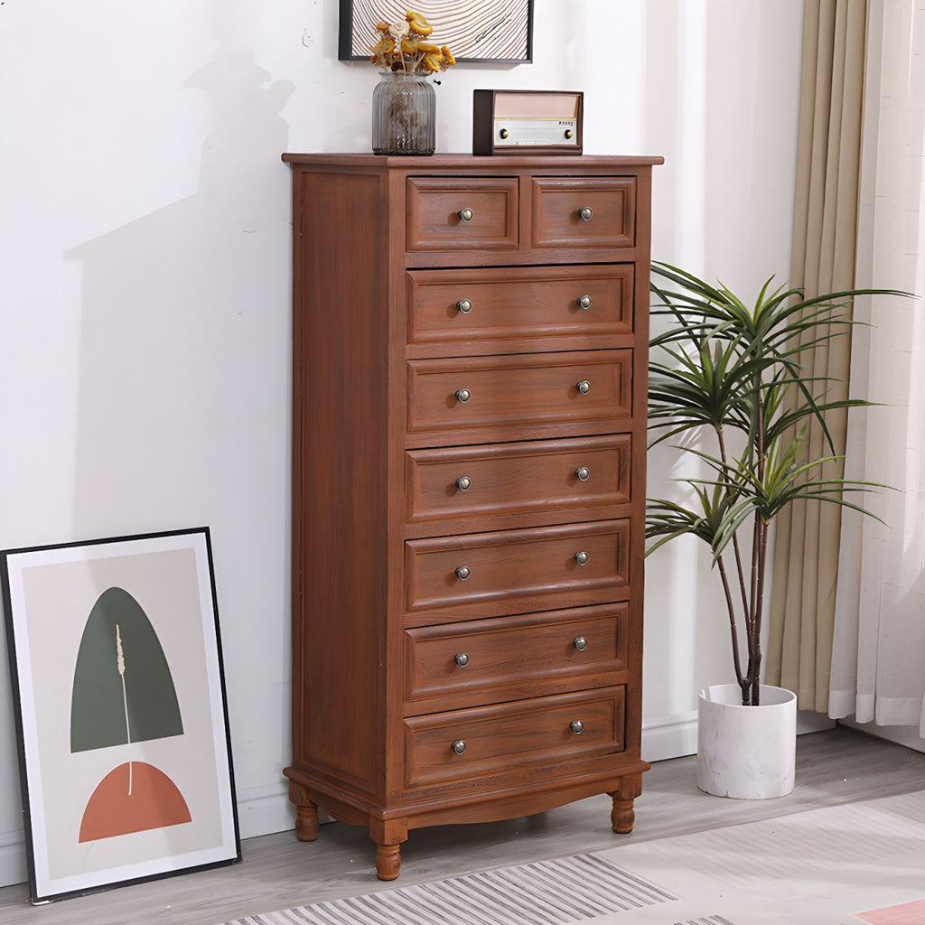 Installation-Free Wood Chest with Drawers for Living Room in Traditional Style