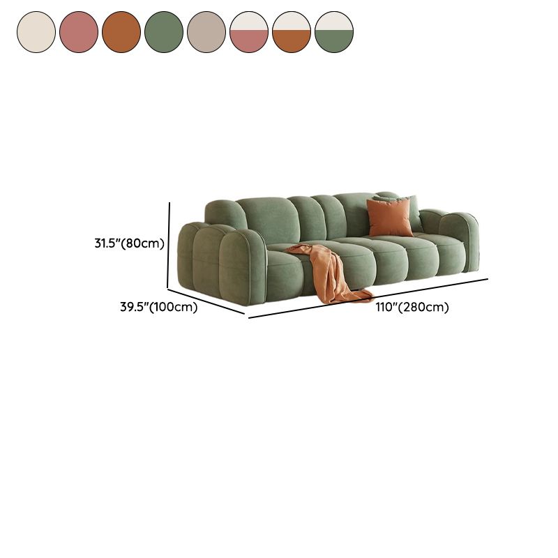Standard Sofa/Loveseat in Flannel with Rose/Butter Color/Light Green Upholstery and Armrest