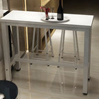 Sleek Modern Armless Bar Stool Set with Footrest - Stylish Seating for Your Home Bar