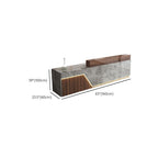 Rectangular Reception Desk with Locker, Hutch, Keyboard Tray, Cable Management, and Filing Cabinet in Manufactured Wood Top