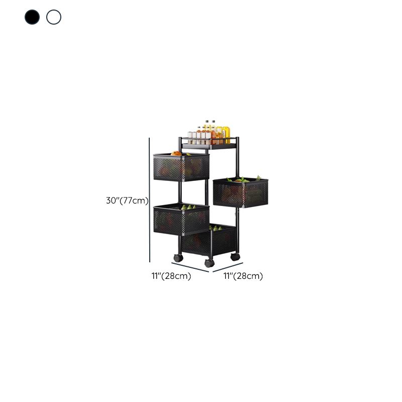 Square/Round Portable Center with Alloy Countertop and Basket, Available in 4/3 Baskets