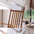 Traditional Indoor Wood Rocking Chair in Solid Color with Square Arms