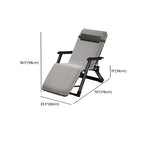 Solid Color/Striped Arm Recliner in Jade Green/Tan with Space-saving Alloy Frame, Standard Base, Locking Back Angle, and Removable Back