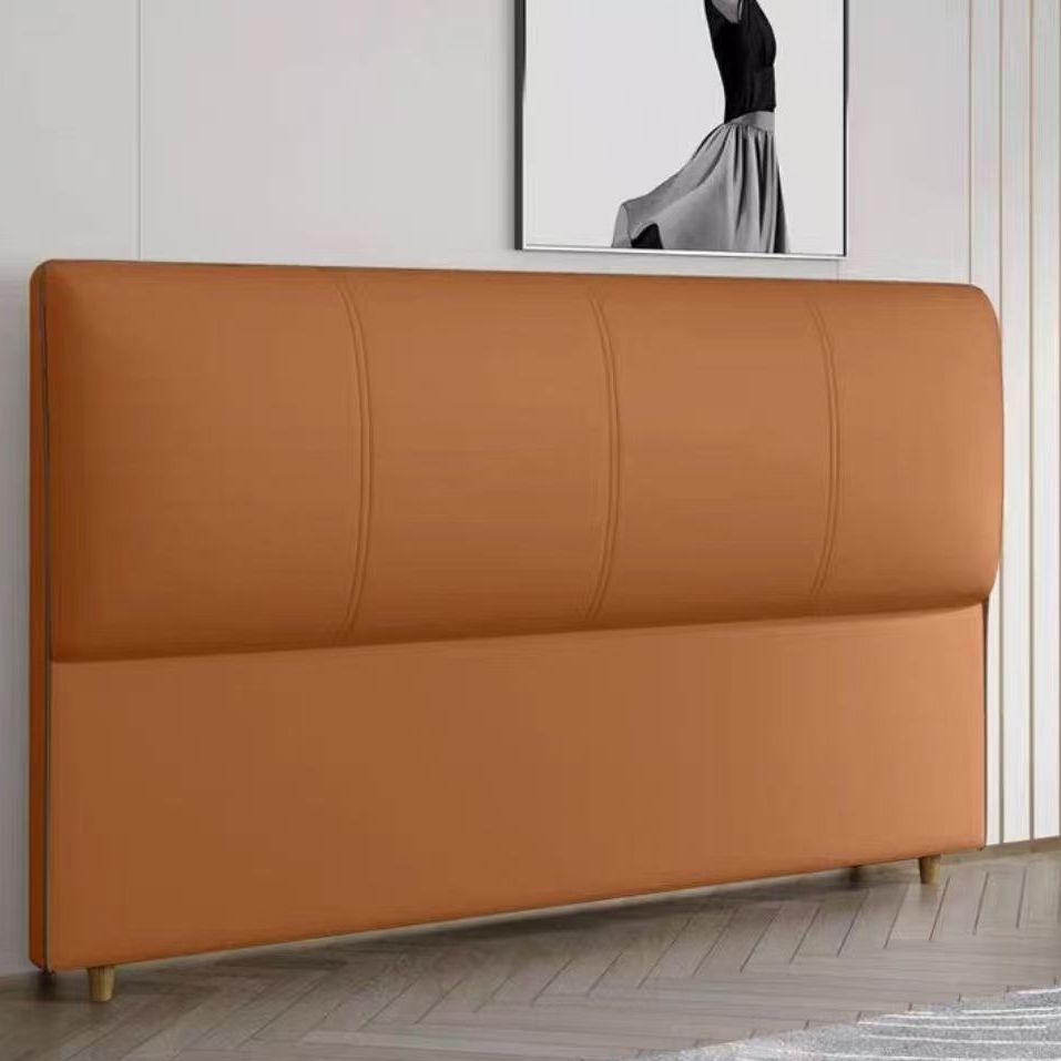 Casual Style Panel Headboard in Natural Wood with No Distressing, Rectangle Shape for King/Queen/Full Bed, Featuring Sponge Upholstery and Standard Height