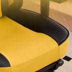 Modern Simple Style Wingbacked Chair, Upholstered, with Flexible Height, Nylon Frame in Ink, Adjustable Backrest, and Glide Movement